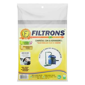 Filtro de Aspirador de Pó Electrolux Flex S 1400W Filtrons 3 unidades