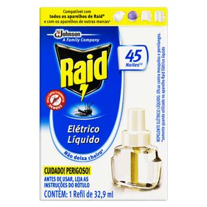 Repelente Raid Elétrico Johnson 45 Noites Refil