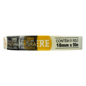 Fita Crepe para Pintura Profissional Adere Branca 18mm x 50m