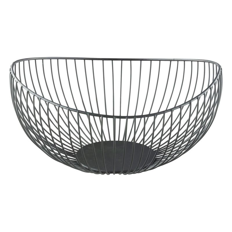 Cesta-Aramada-Retangular-Yazi-28cm-x-14cm-PretaFrontalTopo1