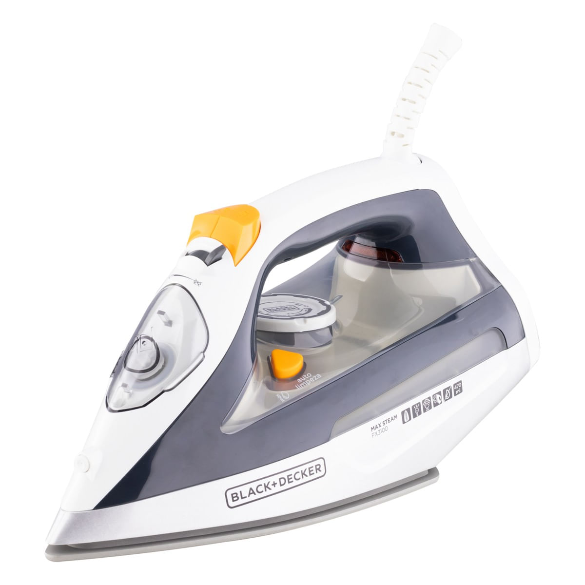 FerrodePassarMaxSteamBlack+Decker2000W220VFaceEsquerda1