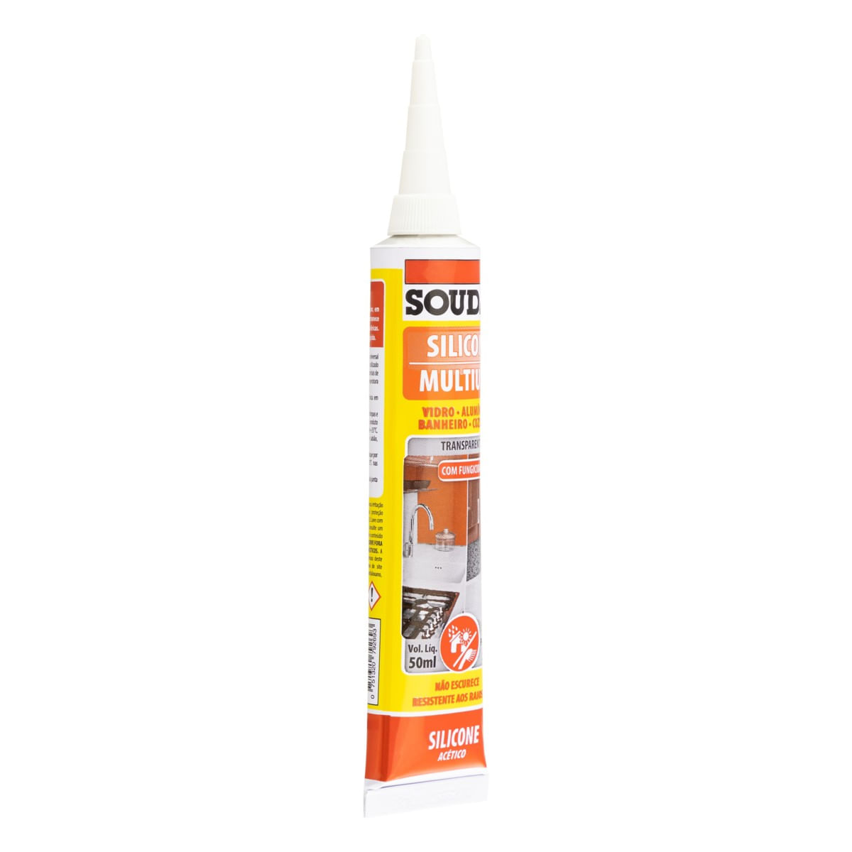 SiliconeAcéticoMultiusoIncolorSoudal50gForadaEmbalagem2
