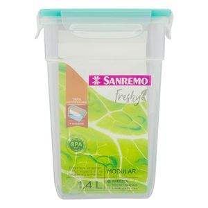 Pote Hermético de Plástico Freshy Sanremo Verde 1,4l