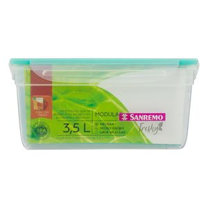 Pote Hermético de Plástico Freshy Sanremo Verde 3,5l