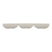 Tigela Tripla Melamina com 3 Divisória Oxford Branca 22cm