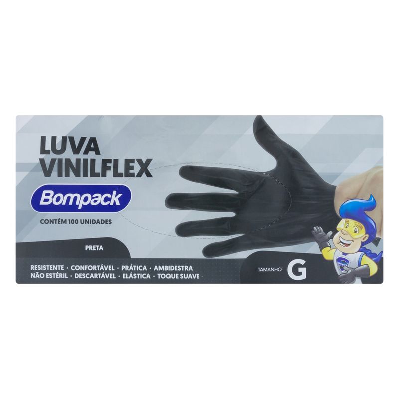 Luva-Viniflex-Preta-Bompack-100-unidades-GFrontal1