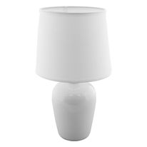 Abajur Cerâmico Branco Taschibra Pottery 32cm