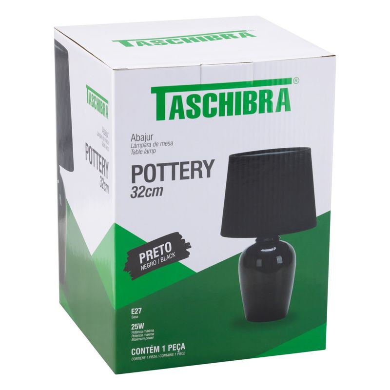 Abajur-Ceramico-Preto-Taschibra-Pottery-32cmEmbalagemAngularEsquerda3