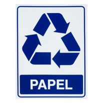 Placa de Sinalização Lixo Reciclável Papel Imports
