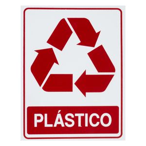 Placa de Sinalização Lixo Reciclável Plástico Imports