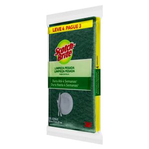 Esponja Limpeza Pesada Scotch- Brite 3M Leve 4 Pague 3