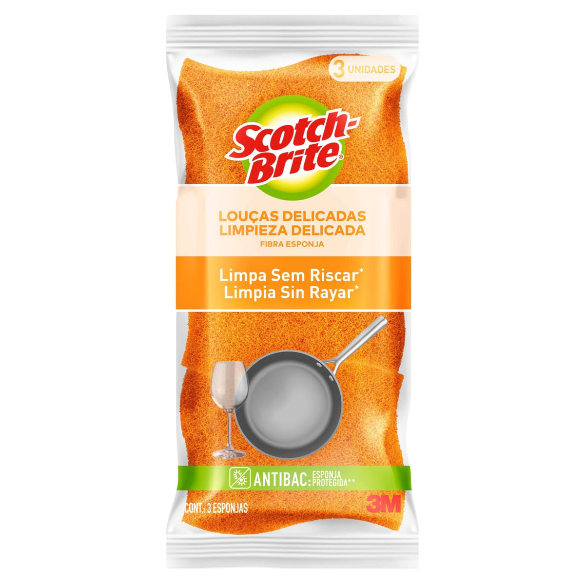 EsponjaNãoRiscaScotch-Brite3M3unidadesImagemdoCliente1