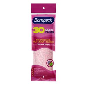 Pano Slim Multiuso Bompack Rosa 30 unidades