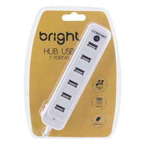 Hub 7 Portas USB 2.0 Bright Branco