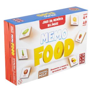 Jogo de Memória Bilíngue Memo Food Coluna 40 peças