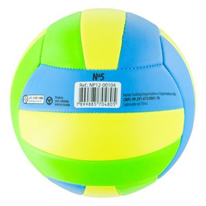 Bola Vôlei de Praia Verde Amarela e Azul Newpro n.° 5