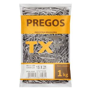 Prego Polido com Cabeça Tx Pregos 15 x 21 1kg