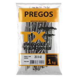 Prego Polido com Cabeça Tx Pregos 20 x 42 1kg