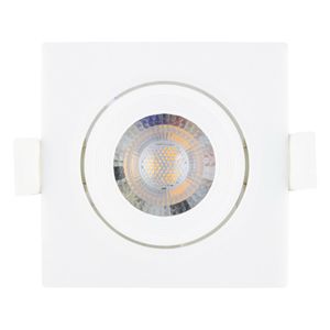 Spot Led de Embutir Quadrado Branco Taschibra 3W 4000K