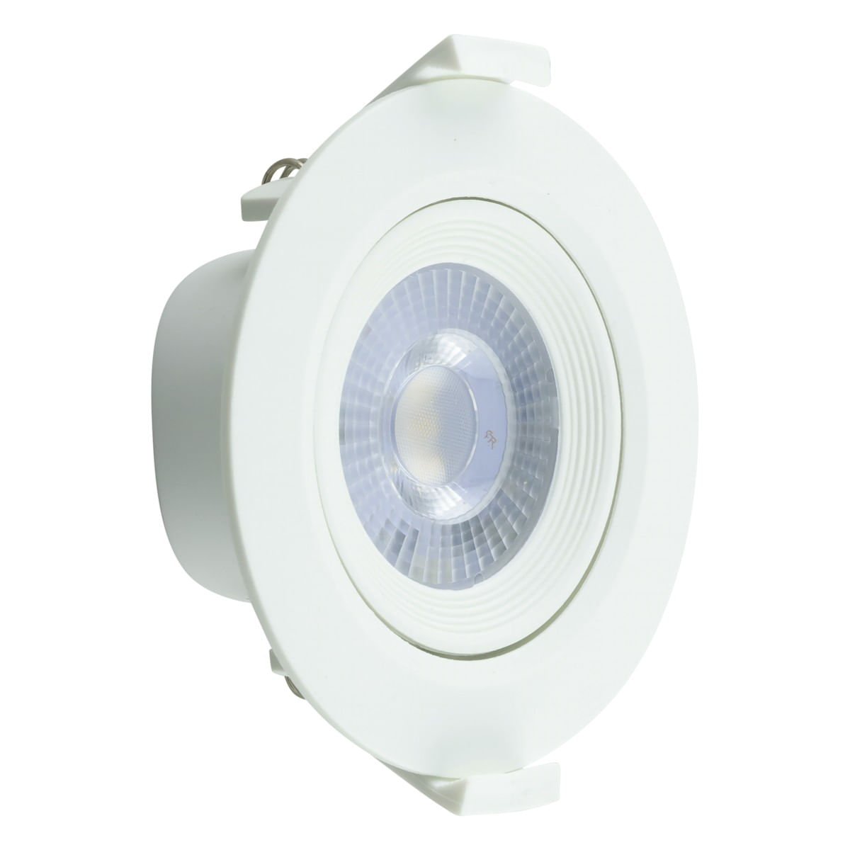 SpotLeddeEmbutirRedondoBrancoTaschibra5W4000KAutovoltAngularEsquerda2