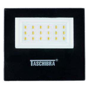 Refletor de Led Preto Taschibra 20W 3000K