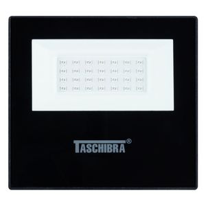 Refletor de Led Preto Taschibra 30W Luz Verde