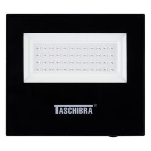 Refletor de Led Preto Taschibra 50W Luz Verde