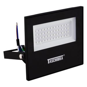 Refletor de Led Preto Taschibra 50W Luz Verde