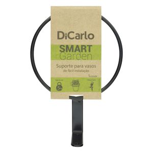 Suporte para Vaso Preto DiCarlo 16cm Redondo