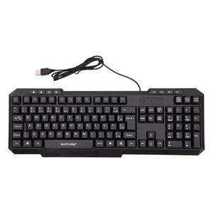 Teclado Multimídia Slim Multilaser Preto