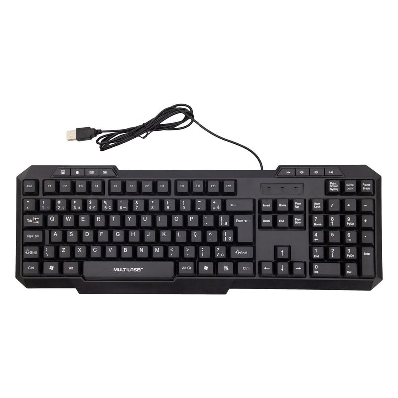 Teclado-Multimidia-Slim-Multilaser-PretoFrontal2