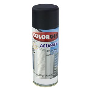 Tinta Spray Alumen Colorgin 350ml Preta Fosca