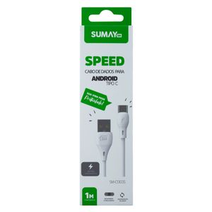 Cabo Usb Tipo C Speed Sumay Branco 1m