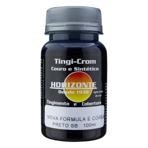 Tinta para Couro Horizonte 100ml Preta