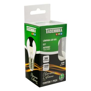 Lâmpada Led Filamento Defletora G45 2200K Taschibra 3W