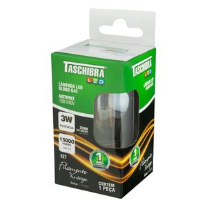 Lâmpada Led Filamento Vintage Âmbar Taschibra 2200K 3W