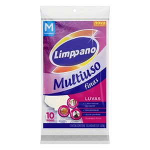 Luva Multiuso Fina Limppano Média 10 unidades