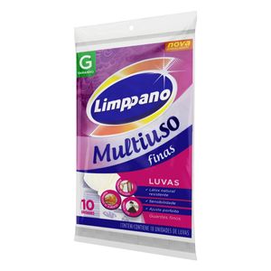 Luva Multiuso Fina Limppano Grande 10 unidades