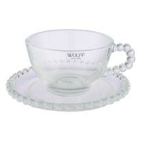 Xícara de Cristal para Chá com Pires Wolff 180ml