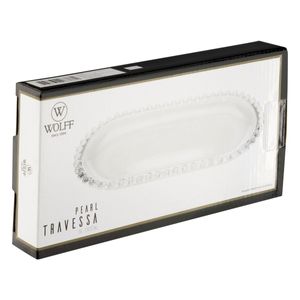 Travessa de Cristal Pearl Wolff 24cm x 12cm