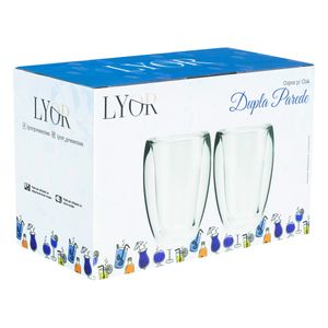 Conjunto de Copos Parede Dupla Lyor 2 peças 260ml