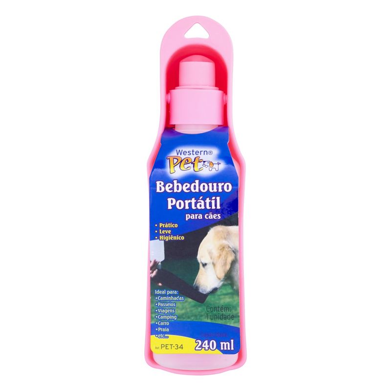 Bebedouro-Portatil-para-Caes-e-Gatos-Rosa-Western-240mlFrontal3