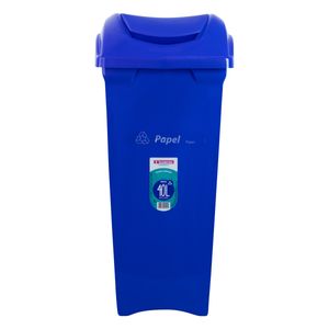 Lixeira Basculante Azul Sanremo 40l