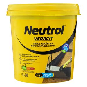 Tinta Asfáltica Impermeabilizante Base D'água Neutrol Vedacit 3,6l