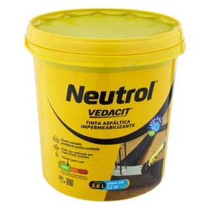 Tinta Asfáltica Impermeabilizante Base D'água Neutrol Vedacit 3,6l