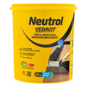 Tinta Asfáltica Impermeabilizante Base D'água Neutrol Vedacit 900ml