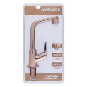 Torneira de Bancada para Lavatório Lorenzetti Rosé Gold 1/4 de Volta