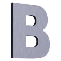 Letra B em Aço Escovado Numeral 60mm