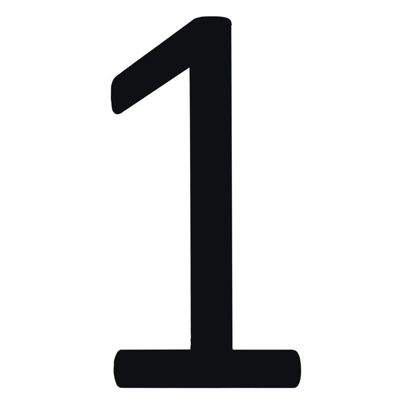 NúmeroResidencialPretoCleanStdn1Frontal1