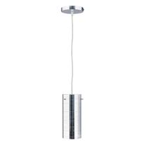 Pendente de Vidro e Aço Aruna Taschibra 1xE27